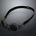 Vintage Design Goggles With Round Lenses And Adjustable Black Strap For Daily Necessities