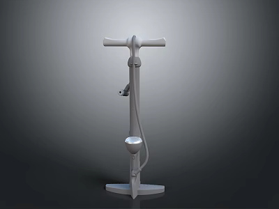 Manual Air Pump With Handle Base Hose And Nozzle For Inflation Use 3d model