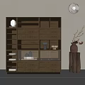 Middle Style Bookcase 3d model