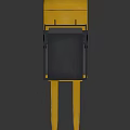 Industrial Forklift Yellow And Black With Forks And Lift Mast For Warehouse Use