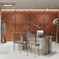 Modern Elegance Clothing Store With Modern Interior Design Displayed Dresses Wooden Walls And Transparent Chairs