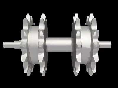 Industrial Hardware Gear Component With Metal Shaft And Precision Teeth Design 3d model