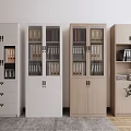 Various Office Storage Cabinets With Glass Doors Drawers And Wooden Designs