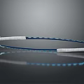 Blue And White Twin Swords With White Wrapped Handles And Decorative Blue Accents