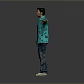 Everyday Lifestyle Items Blue Palm Print Shirt Jeans White Shoes