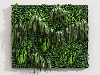 Modern Green Plant Wall Green Plant Wall Plant 3d model