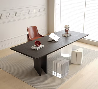 Modern Desk Chair Desk Stool 3d model