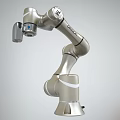 Omron Smart Robotic Arm With Modern Silver Design For Industrial Automation