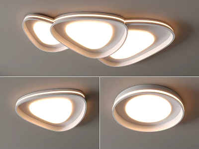 Modern Ceiling Lights With Various Shapes And Soft Lighting 3d model