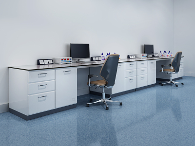 Modern laboratory table 3d model