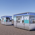 Blue And Silver Smart Police Kiosks With Intelligent Security Information Displays