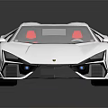 Sleek Silver Luxury Sports Car with Aerodynamic Design Sharp Lines Red Interior Open Top