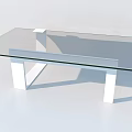 Sleek Modern Dining Table With Glass Top And White Minimalist Metal Legs Design