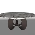 Modern Dining Table Casual Table Round Dining Table 3d model