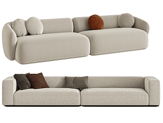 Minotti double sofa 3d model