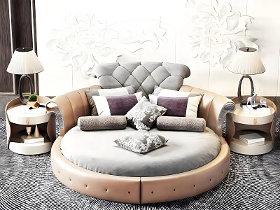 Modern Bedroom Bed Single Double Bed Interior Design Monomer Furniture Material 3d model