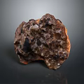 Unique Stone Wood Decorative Piece With Natural Rough Texture And Earthy Tones