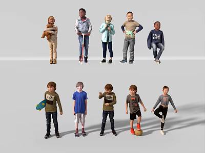Modern multiplayer children 3d model