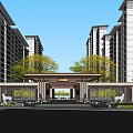 New Chinese Gate Entrance Gate 3d model