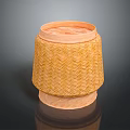 Natural Bamboo Weave Storage Container With Woven Texture And Cylindrical Shape For Home Organizer