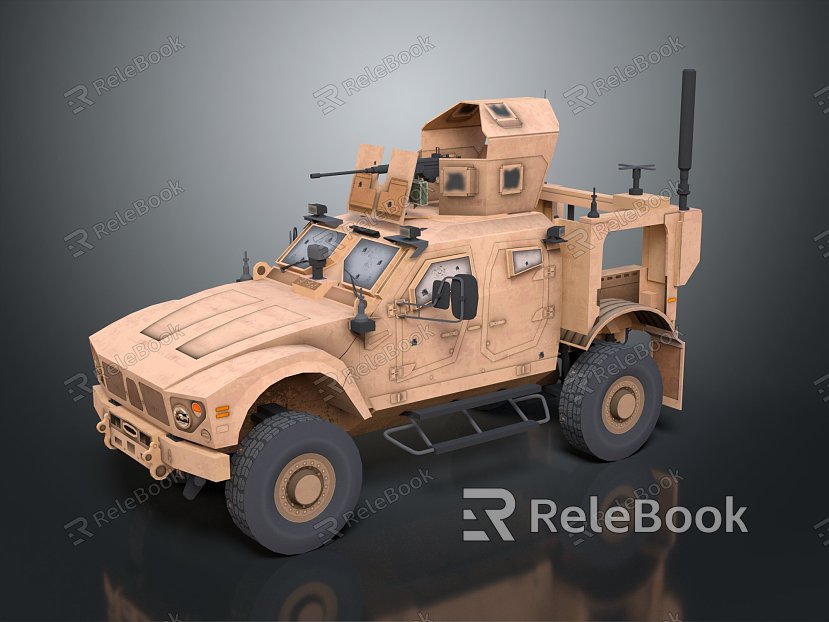 Modern Bulletproof Car Armed Car Armed Bulletproof Car Military Jeep model