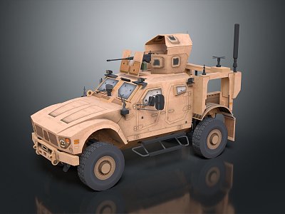 Modern Bulletproof Car Armed Car Armed Bulletproof Car Military Jeep 3d model