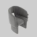 Elegant Modern Light Gray Velvet Accent Chair With Textured Throw Blanket