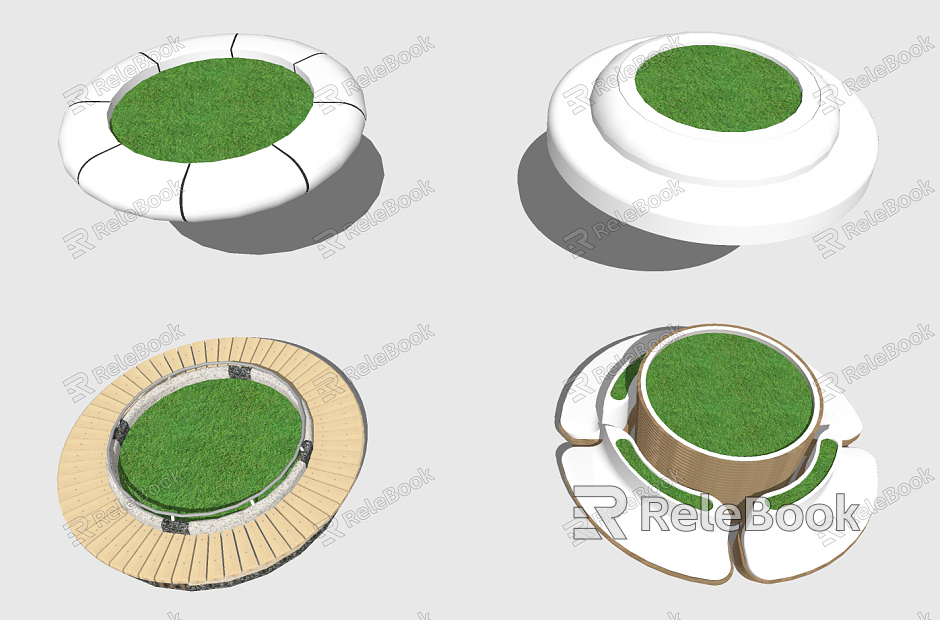 Modern tree pool tree pool stool model