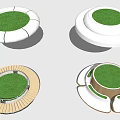 Modern tree pool tree pool stool 3d model