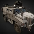 Armored Military Vehicle With Top Mounted Equipment Tactical Design And Off Road Wheels