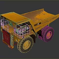 Large Yellow Mining Dump Truck A Heavy Duty Utility Vehicle With Big Tires