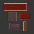 Colorful Rectangular Table Mats With Red Purple And Striped Patterns For Home Use