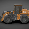 Yellow CASE 821G Heavy Duty Loader Construction Function Utility Vehicle 3d model