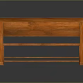 Wooden Outdoor Bench With Backrest And Sturdy Structure For Garden Seating Use