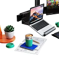 Modern Computer Desktop Laptop 3d model