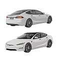 White Modern Sedan With Sleek Aerodynamic Exterior And Black Alloy Wheels