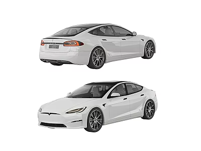 White Modern Sedan With Sleek Aerodynamic Exterior And Black Alloy Wheels 3d model
