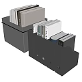 Modern Bookshelf File Shelf Storage Box File 3d model