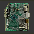 integrated circuit board circuit board integrated circuit integrated circuit block electronic board electronic component electronic part chip 3d model