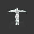 Game Movie Character In Warrior Armor With Arms Outstretched Standing Pose