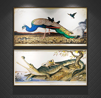 Modern Animal Painting Animal Depictions Decorative Painting 3d model