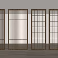 New Chinese style lattice screen partition 3d model