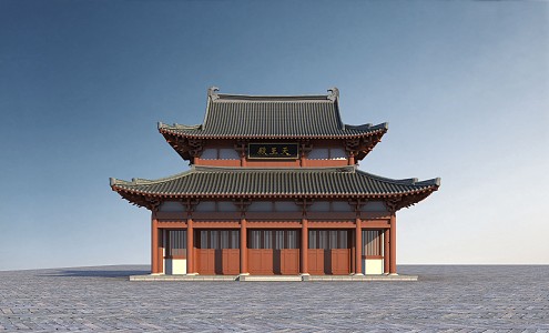 Chinese Style Temple Ancient Temple Planning Su Style Ancient Building Ming and Qing Dynasties Ancient Building 3d model