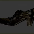Bronze Brown Snakeskin Texture High Heels With Unique Toe And Heeled Design