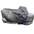Chinese ancient building drainage beast head 3 scan 3d model