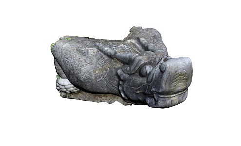 Chinese ancient building drainage beast head 3 scan 3d model