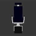 Modern Blue Office Chair With Multi Layer Backrest Fabric Seat And Adjustable Armrests