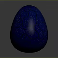 Blue Egg With Glowing Intricate Patterns On Dark Background And Reflective Base