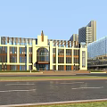 Modern Residential Buildings Complex With Well Planned Layout Green Spaces And Commercial Area
