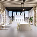 Modern Reading Room Library Reading Room Book Bar 3d model